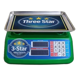 Three Star Digital Scale: 50kg High-Precision Series
